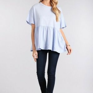 Brooke blue peplum